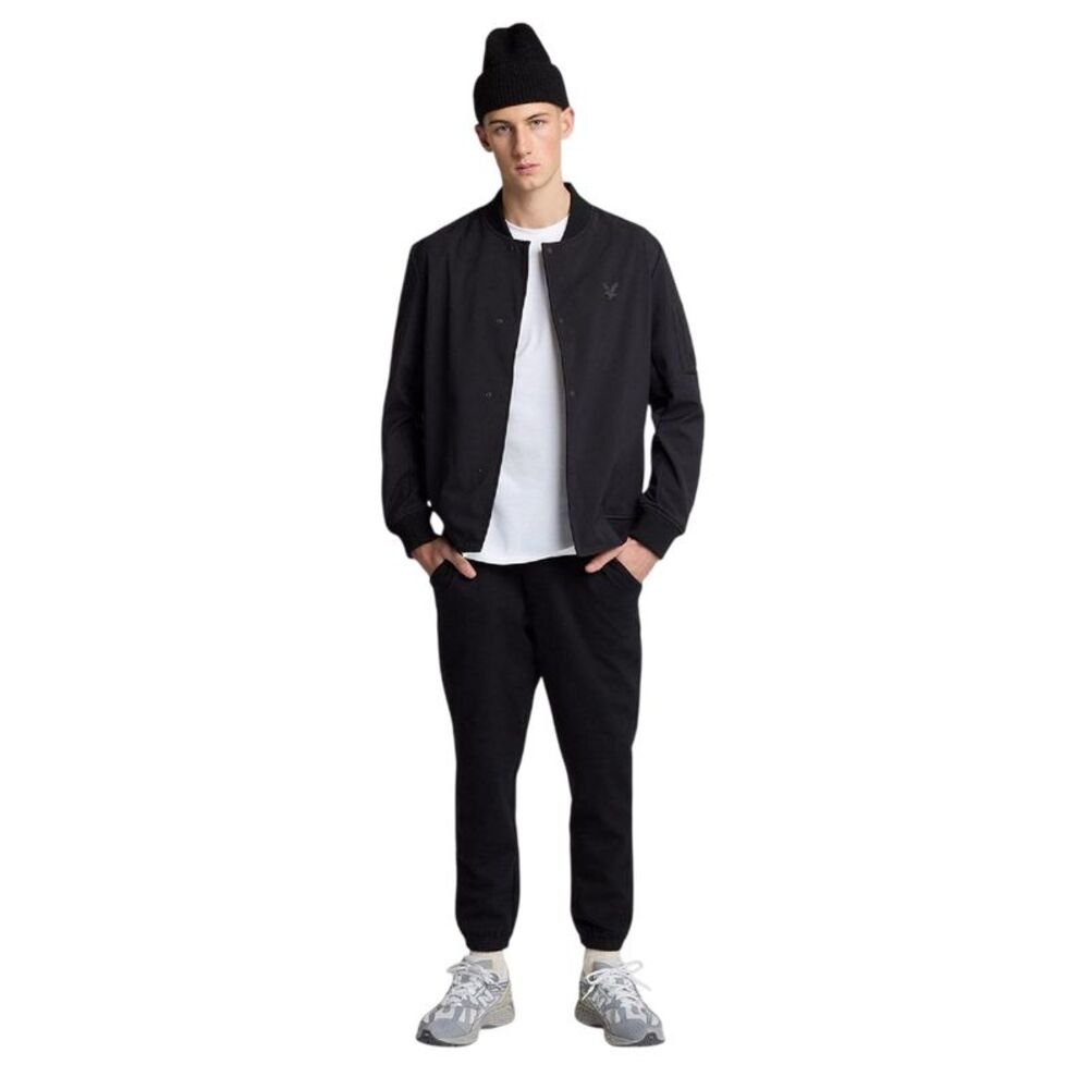 Lyle & Scott Mens Ribbed Waistband Sweatpants / Black